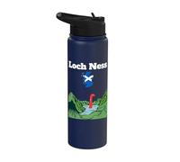 Monstruo recuerdo del lago Ness Nessie Escocia mapa Highland Stainless Steel Insulated Water Bottle