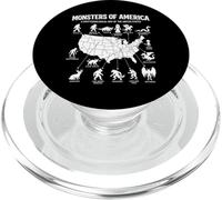 Monstruos De América Mapa Cryptid Estados Unidos Folklore PopSockets PopGrip para MagSafe