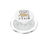 Monstruos De América Mapa Cryptid Estados Unidos Folklore PopSockets PopGrip para MagSafe
