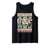 Monstruos de película de Terror Frankenstein Espeluznante Vintage Halloween Camiseta sin Mangas