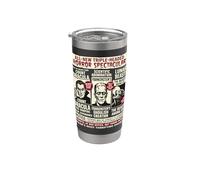 Monstruos de película de terror Frankenstein espeluznante vintage Halloween Vaso térmico de acero inoxidable de doble pared