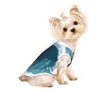 Monstruos gigantes en las olas ropa para perro, camiseta para perros pequeños, niñas y niños. Suéter para mascotas, ropa de gato, adecuado para mascotas pequeñas