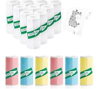 Monsully 16 rollos de papel térmico, papel para impresora multicolor, autoadhesivo, 57 x 25 mm, para cámara instantánea, papel térmico para revista, textos fotográficos, notas de estudio