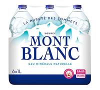 Mont Blanc Agua mineral poco profunda de los Alpes, 6 x 100 cl
