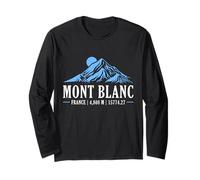 Mont Blanc Francia Montaña Senderismo Esquí Alpes Franceses Manga Larga