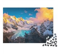 Mont Blanc Puzzle para Ancianos 1000Pc Papel Reciclable Montaña Nieve Puzzle para Adultos Interesantes Accesorios Juego Familiar Accesorios Juego Fiesta Hogar 70x50cm/1000pcs