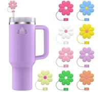 Mont-Clair 9 Boquillas de Silicona para Pajitas + Tapa para Pajita para Stanley Cup + Compatible con los Tumblers Accesorios para Stanley Cup 30 & 40oz y Botellas de Agua