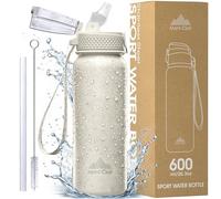 Mont-Clair Botella Agua Acero Inoxidable - Botella de Agua Deportiva - 600ml - Termica y Sin BPA - para Adultos & Niños, Deporte, Oficina, Yoga, Ciclismo, Gym - Crema