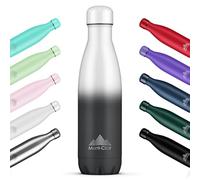 Mont-Clair l'O Botella Agua Acero Inoxidable - Botella Isotermica Termica sin BPA, 12h de Bebida Caliente y 24h de Bebida Fría, Termo agua con pared Doble Aislamiento, 500ML - Blanco & Gris