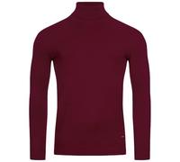 MONT EMILIAN Le Mans - Jersey de punto para hombre con cuello alto, borgoña, L