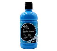 MONT MARTE Botella de color acrílico de 500 ml, color azul cerúleo