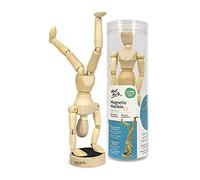 MONT MARTE Maniqui - 20cm, Hecho de Madera - Mannequin de Dibujo Masculino - Modelo de Dibujo Magnético para Artistas