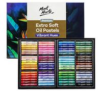 Mont Marte Pasteles al óleo extrasuaves, 72 unidades, colores brillantes surtidos, vibrantes y mantecosos, pasteles artísticos versátiles para mezclar, manualidades, colorear y dibujar