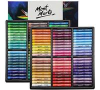 Mont Marte Pasteles al óleo extrasuaves, tonos vibrantes de primera calidad, 120 unidades, colores brillantes surtidos, vibrantes, mantecosos, versátiles pasteles artísticos para mezclar, capas y