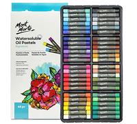 MONT MARTE Pasteles de aceite solubles en agua en caja de lata, 48 unidades, 48 colores surtidos, gran mezcla y capas, viene en caja de almacenamiento, ideal para arte, manualidades, colorear y