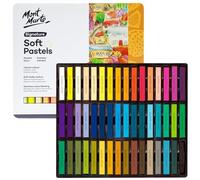 Mont Marte Pasteles suaves en caja de lata, 48 unidades, 48 colores surtidos, barras pastel vibrantes, gran mezcla, viene en estuche de almacenamiento, ideal para arte, manualidades, colorear y
