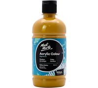 Mont Marte Signature Pintura acrílica amarillo ocre, 500 ml, acabado semimate, apta para lienzo, madera, tela, cuero, cartón, papel, tablero DM y manualidades