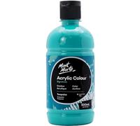 Mont Marte Signature Pintura acrílica turquesa, 500 ml, acabado semimate, apta para lienzo, madera, tela, cuero, cartón, papel, tablero DM y manualidades