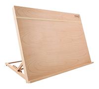 Mont Marte Tablero de dibujo A3 con banda elástica, madera de haya, diseño inclinable con banda elástica para asegurar el trabajo.