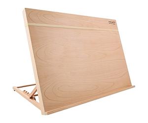 Mont Marte Tablero de dibujo A3 con banda elástica, madera de haya, diseño inclinable con banda elástica para asegurar el trabajo.