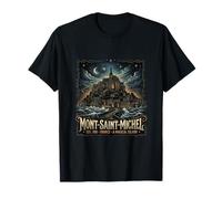Mont Saint Michel France Gothic Vibes Vintage Inspired Camiseta