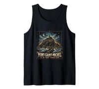 Mont Saint Michel France Gothic Vibes Vintage Inspired Camiseta sin Mangas