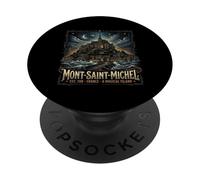 Mont Saint Michel France Gothic Vibes Vintage Inspired PopSockets PopGrip Adhesivo