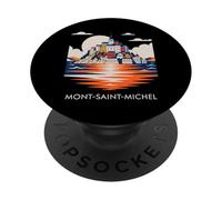 Mont Saint Michel France Normandy Catholic Travel Lover PopSockets PopGrip Adhesivo