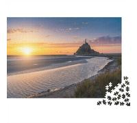 Mont Saint-Michel FranciaRompecabezas DIY De 1000 Piezas Cartón Mejora De La Memoria, Actividad Indoor, Familia 52x38cm/1000pcs