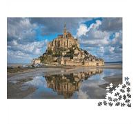 Mont Saint-Michel FranciaRompecabezas Premium De 1000 Piezas Cartón Antistrés, Entretenimiento Familiar, Regalo Ideal para Parejas Y Familia 52x38cm/1000pcs
