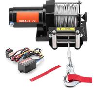 Montacargas eléctrico Cabrestante eléctrico ATV/UTV de 3000 libras, cuerda acero 12V CC con rodillo Cable 39 pies, Control remoto para remolcar todoterreno Cabrestante Eléctrico