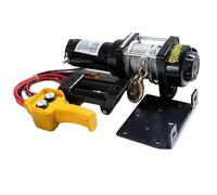 Montacargas eléctrico Cabrestante eléctrico pequeño de 12V para vehículos todoterreno, autorrescate de 24v, grúa conveniente montada en vehículos Polipasto Cabrestante Eléctrico(4000 pounds 24v A)