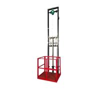 montacargas Plataforma elevadora pequeña, almacén, muelle, sótano, ascensor eléctrico con riel guía simple plataforma de elevación
