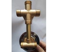 Montado 2/3/4/5 Salida Pared Agua Mezclador Ducha LatóN Grifo Desviador, G1/2 Rosca Tornillo/IntubacióN VáLvula Mezcladora, Distancia Orificio 6,5-17cm, Cartucho CeráMica (Rosca Tornillo 4 Vías)