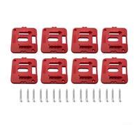 Montado en la pared para artesano de 20 V para batería Estante para paquetes de 1.5 a 7.5 Ah, soporte seguro para herramientas, almacenamiento de garaje, taller, color rojo (8 piezas)