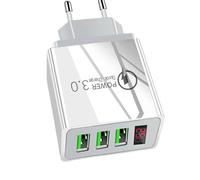 Montado En Pared De 3, Múltiples Pared - Cubo De Carga De 3 Con Pantalla Digital | Carga Rápida, PD 3.0, Cargadores De Pared Multi- Para Tabletas,