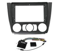 Montaje autoradio Marco Radio Coche Compatible con BMW Serie 1 E81 E82 E87 E88 2008-2012, instalación de fascias de Radio de automóvil, Marco de Tablero, Panel 2 DIN(Manual with Cable)