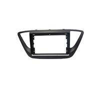 Montaje autoradio Marco Radio Coche Compatible con Hyundai Verna Accent 2016-2018, Kit de Radio Android Dask, fascias, Adaptador de Fascia de Marco de automóvil de 9 Pulgadas(Black Frame)
