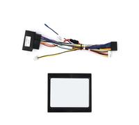 Montaje autoradio Marco Radio Coche Marco de Panel estéreo Compatible con Volkswagen Golf 6 2008-2016, Marco de DVD para automóvil de 9 Pulgadas, Kit 2 DIN(Cable2 Canbus1)