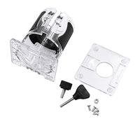 Montaje de base de diseño cilíndrico, herramientas de carpintería, máquina de corte de cubierta transparente, base recortadora de cubierta transparente