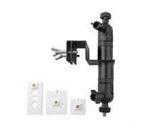 Montaje de canalón fácil de instalar para cámaras y paneles solares, funciona con anillo, para Arlo, para EufyCam construcción ABS fiable (negro)