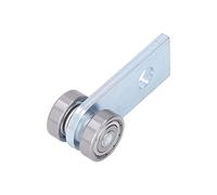 Montaje de carrito de 2 ruedas, rodillos de acero al carbono y acero inoxidable de alta resistencia con rodamientos dobles, polea galvanizada de funcionamiento suave para sistemas