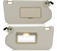 Montaje de conducción Parasol para Coche Izquierdo Y Derecho con Luz para Conductor Y Pasajero para Nissan para Pathfinder, para Infiniti QX60, JX35,(Beige,One Pair)