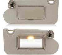 Montaje de conducción Parasol para Coche, Visera Izquierda Y Derecha con Luz para Nissan para Altima 2013-2018 96401-3TA2A 96400-3TA2A para 2017(Beige,One Pair)