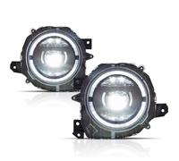 Montaje de faros Compatible Con Suzuki Para Jimny 2019 2020 2021 2022 2023 Con Animación Strat-Up Conjunto De Luces Delanteras DRL Accesorios Para Automóviles Faros Delanteros 2 Unidades
