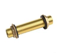 Montaje de mamparo G1/2 de latón a prueba de fugas para tanques de agua y torres, fácil fijación de manguera (10 cm)