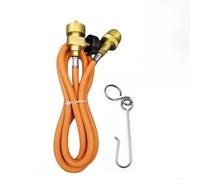 Montaje de manguera de soldadura 1.5M con gancho para accesorio de cilindro CGA600 en trabajos de puesta en servicio y fontanería del sistema HVAC