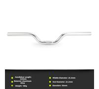 Montaje de manillar de aumento de altura de 25,4 mm diseñado para bicicletas de montaña con revestimiento resistente a la oxidación y antideslizante para un mejor control de senderos (25,4 x 520 mm