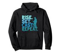 Montaje De Moscas Pesca con Mosca Rise Set Cast Sudadera con Capucha