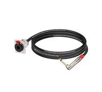 Montaje de Panel hembra estéreo tipo D 6,35 a Cable Jack Mono de 90 grados, placa dorada de 0,5 MM, enchufe TRS de 1/4 "a adaptador de enchufe macho TS(C1025SL-RD,15m)